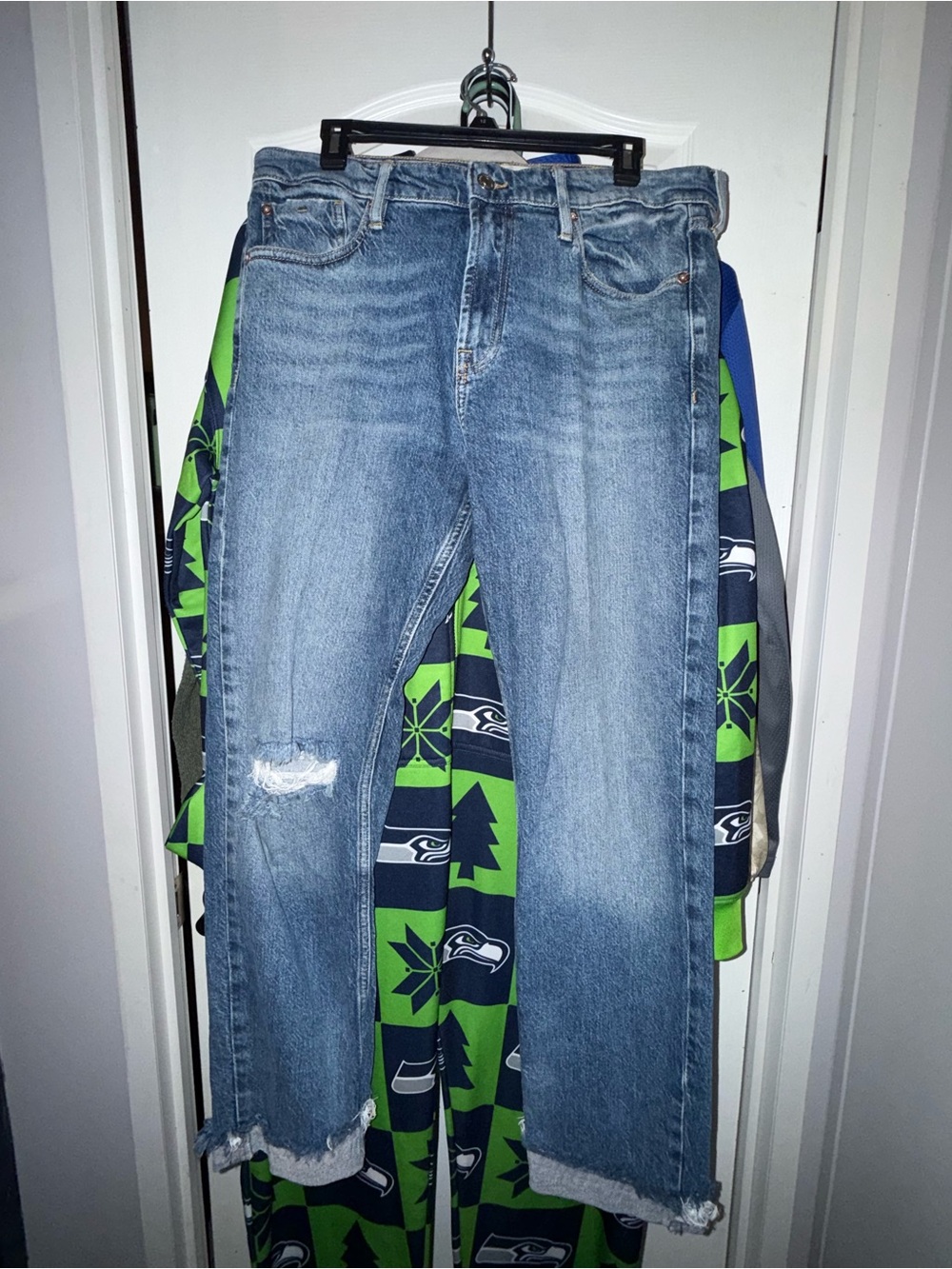 We The Free Light Blue Distressed Boyfriend Jeans